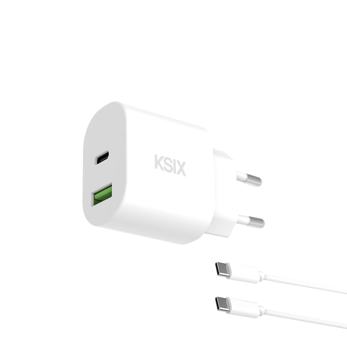 Chargeur mural KSIX Blanc 30 W – boutik-prive.fr