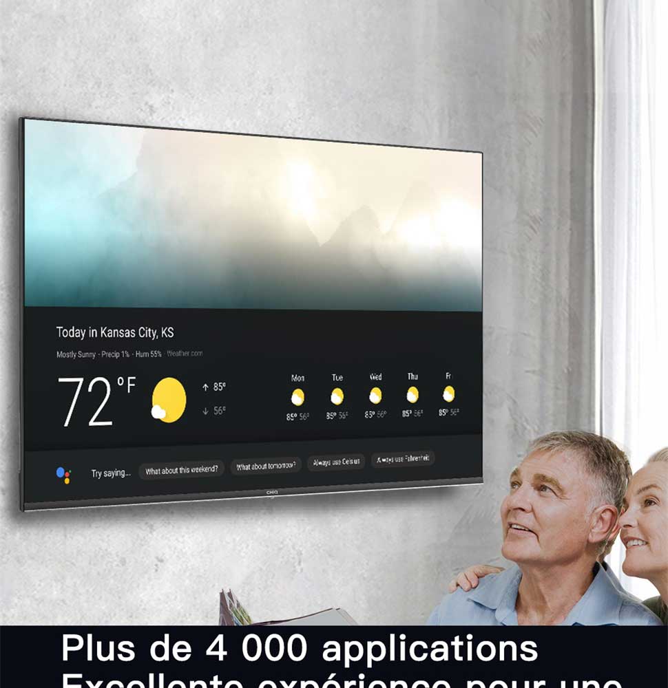 CHiQ L32H7A, 32 Pouces(80cm), Android 9.0, Smart TV, HD, WiFi, Bluetooth,Google Assistant, Netflix, Prime Video,2 HDMI, USB CHiQ L32H7A, 32 Pouces(80cm), Android 9.0, Smart TV, HD, WiFi, Bluetooth,Google Assistant, Netflix, Prime Video,2 HDMI, USB