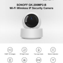 Sonoff GK-200MP2-B caméra de sécurité IP WiFi sans fil APP contrôlée 1080P HD mouvement détective 360 ° surveillance activité alerte caméra