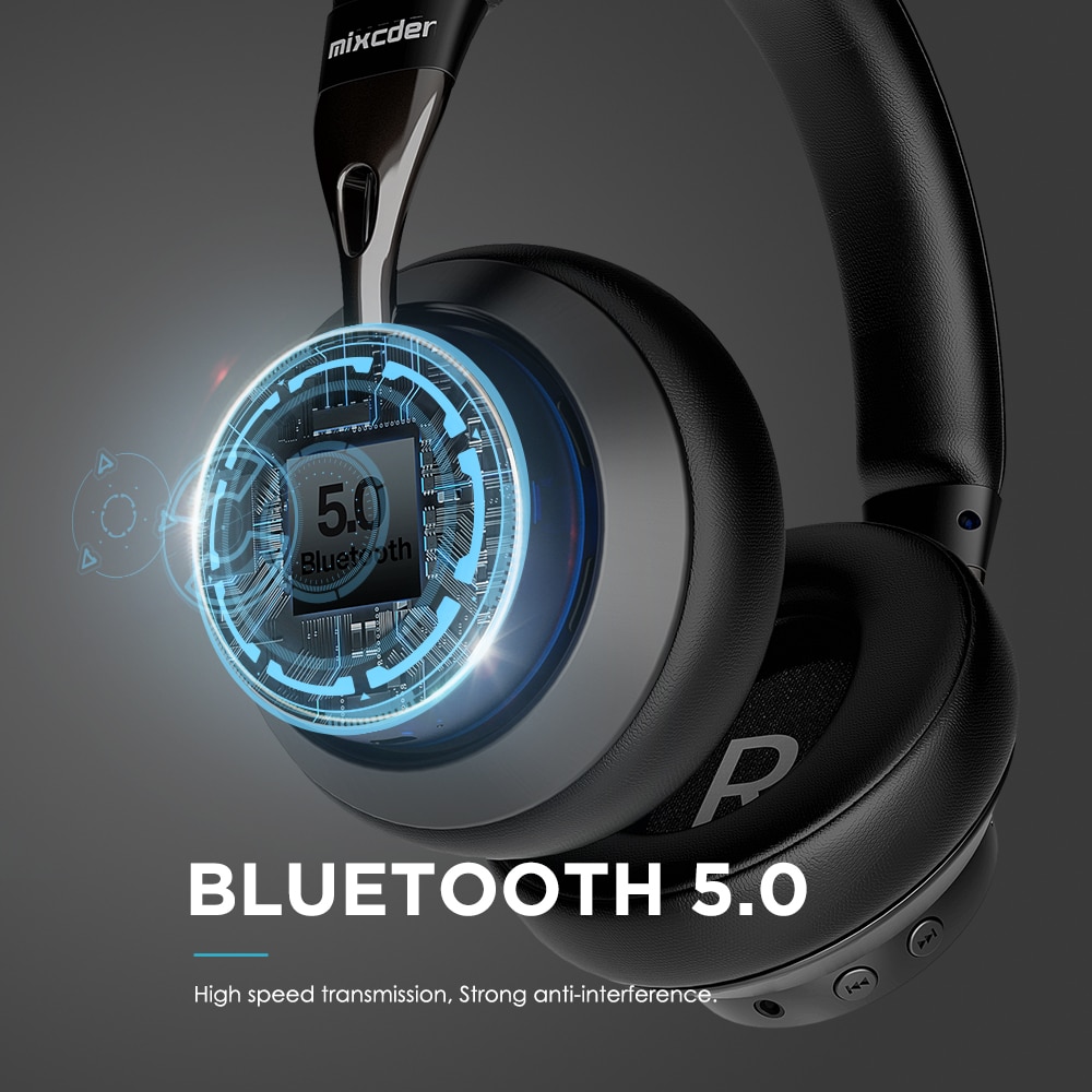 Mixcder E10 casque sans fil AptX faible latence avec Micro USB bluetooth 5.0 ANC basses profondes jeu de musique sur l'oreille casque Mixcder E10 casque sans fil AptX faible latence avec Micro USB bluetooth 5.0 ANC basses profondes jeu de musique sur l'oreille casque