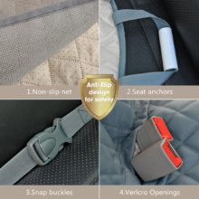 Prodigen chien housse de siège de voiture imperméable Transport pour animaux de compagnie chien transporteur voiture banquette arrière tapis de protection voiture hamac pour petits grands chiens