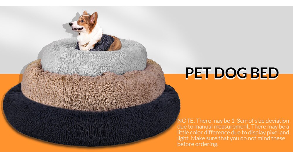 DEKO lit pour chien Super doux chenil rond moelleux chat maison chaud confortable coussin de couchage tapis canapé lavable chiot en peluche DEKO lit pour chien Super doux chenil rond moelleux chat maison chaud confortable coussin de couchage tapis canapé lavable chiot en peluche