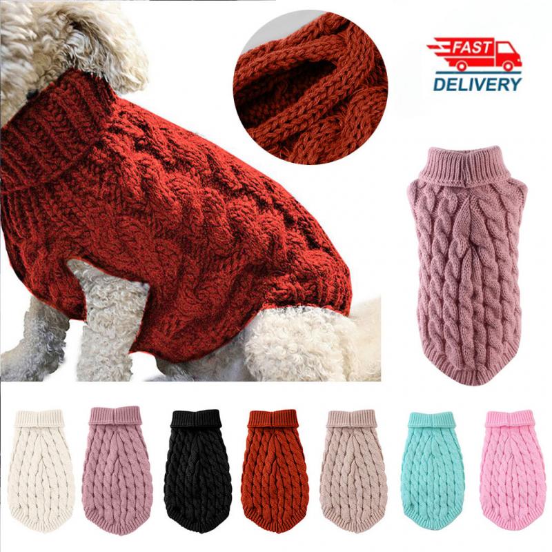 Chaud chien chat pull vêtements hiver col roulé tricoté chat de compagnie chiot vêtements Costume pour petits chiens chats Chihuahua tenue gilet