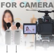 G-MARK GV002 sans fil lavalier Microphone UHF pour téléphone DSLR caméra Interview enregistrement en direct batterie au lithium 50m portée sans fil