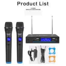 G-MARK G210V microphone sans fil 2 canaux vHF Microphone professionnel portable micro pour la fête karaoké église spectacle réunion