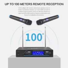 G-MARK G210V microphone sans fil 2 canaux vHF Microphone professionnel portable micro pour la fête karaoké église spectacle réunion