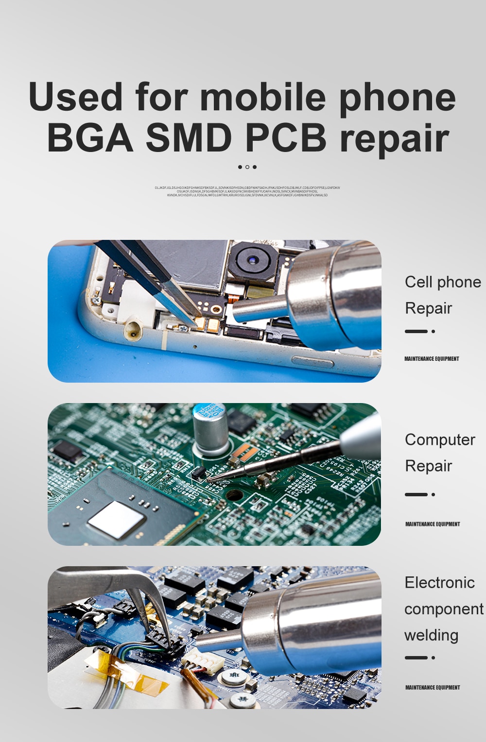 Station de soudure 750W 2 en 1 à affichage numérique LCD, poste de reprise de soudage pour téléphone portable BGA SMD PCB IC, réparation d'outils de soudure 8898 Station de soudure 750W 2 en 1 à affichage numérique LCD, poste de reprise de soudage pour téléphone portable BGA SMD PCB IC, réparation d'outils de soudure 8898