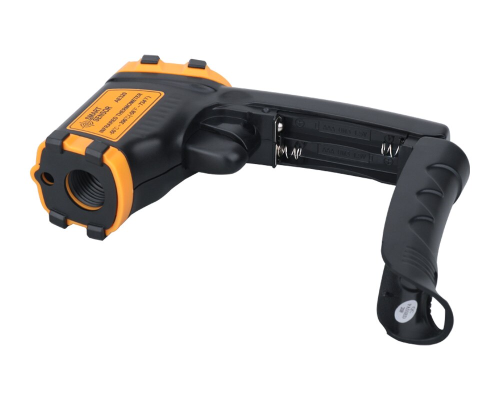 Thermomètre laser infrarouge sans contact, avec écran LCD couleur et alarme, pyromètre, hygromètre numérique