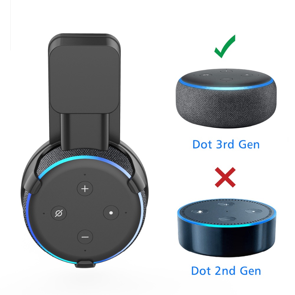 PlusAcc prise support mural support de suspension pour Amazon Alexa Echo Dot 3rd Gen travail pour Amazon Echo Dot 3 support étui brancher dans la chambre PlusAcc prise support mural support de suspension pour Amazon Alexa Echo Dot 3rd Gen travail pour Amazon Echo Dot 3 support étui brancher dans la chambre