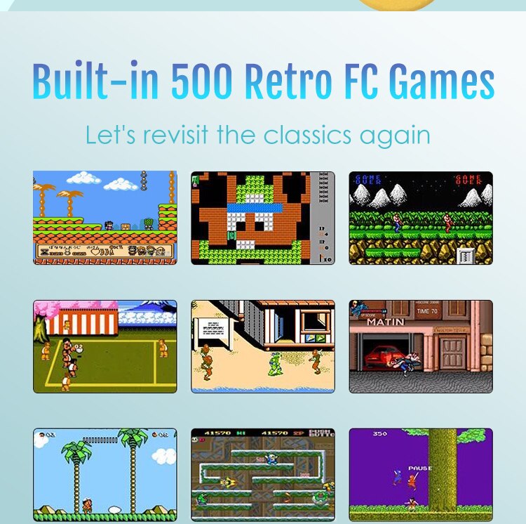 Console de jeu vidéo mini lecteur de jeu portable rétro FC console portable soutien TV sortie 2020 nouveau Console de jeu vidéo mini lecteur de jeu portable rétro FC console portable soutien TV sortie 2020 nouveau