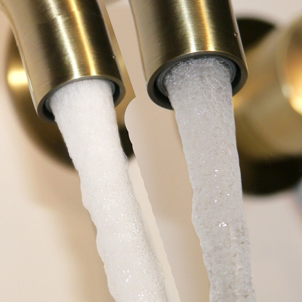 Salle de bain évier bassin robinet bain mitigeur mural en laiton mat noir avec poignée unique eau chaude froide blanc Rose or ensemble