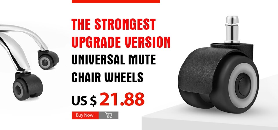 NAIERDI-roulettes pour chaise de bureau, roulettes pivotantes en caoutchouc de 3 pouces, 5 pièces, matériel de rechange pour meuble