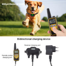 800m collier de dressage de chien collier dressage électrique pour animaux de compagnie télécommande étanche Rechargeable avec écran LCD pour tous les sons de Vibration de choc de taille