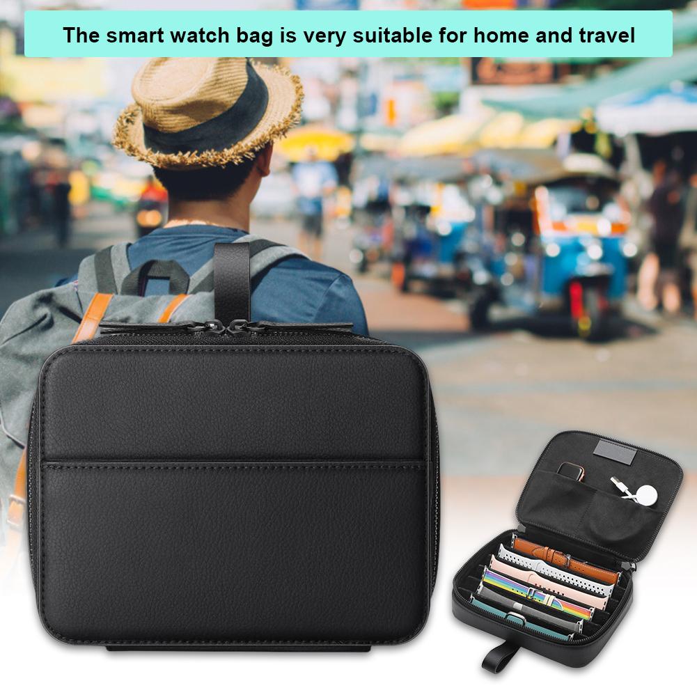 Montre intelligente bracelet étui de rangement montre voyage pochette fermeture éclair montre sac organisateur pour Apple bracelet de montre bracelet sac boîte