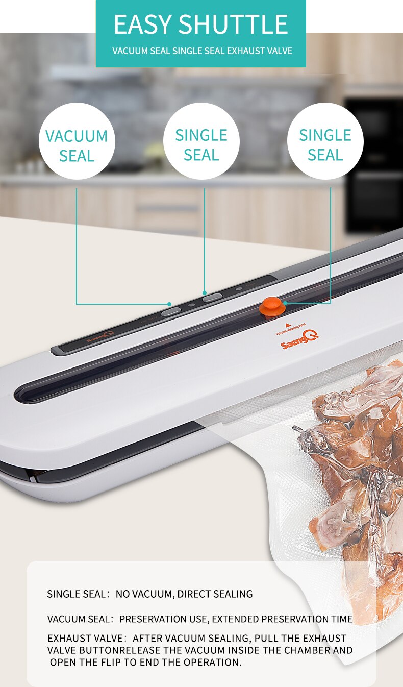 SaengQ meilleur scelleur de nourriture sous vide 220V/110V automatique Commercial ménage alimentaire scellant sous vide Machine d'emballage comprennent 10 pièces sacs SaengQ meilleur scelleur de nourriture sous vide 220V/110V automatique Commercial ménage alimentaire scellant sous vide Machine d'emballage comprennent 10 pièces sacs