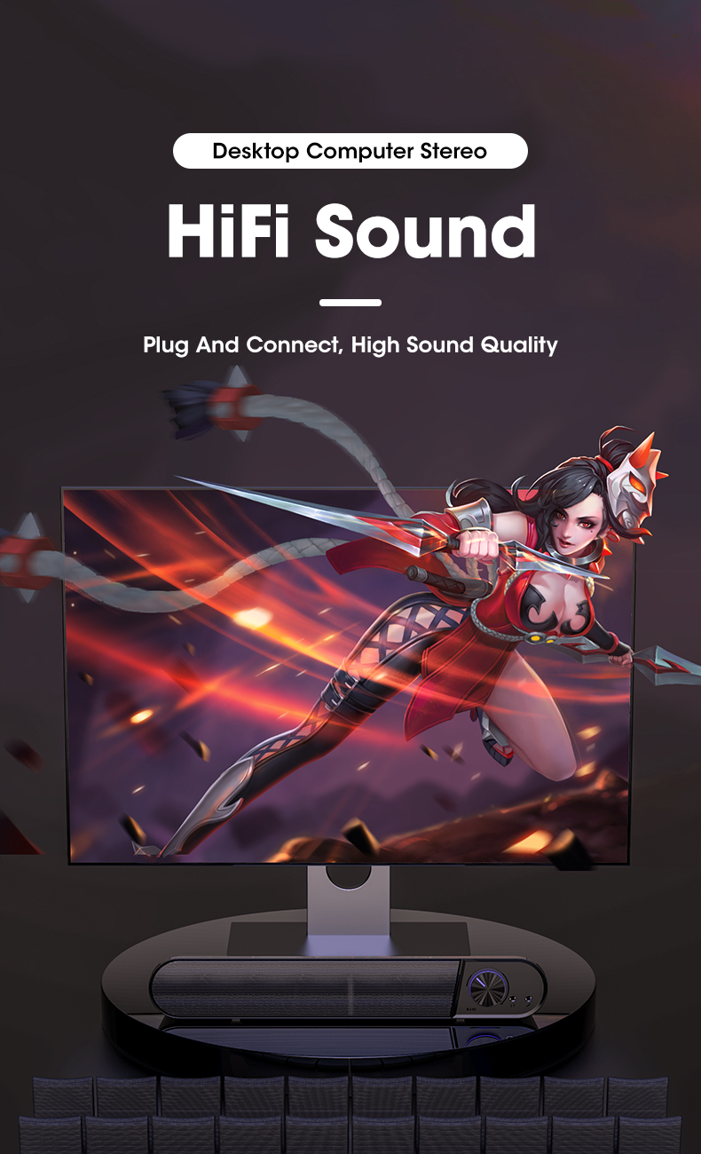 Barre de haut-parleur pour ordinateur