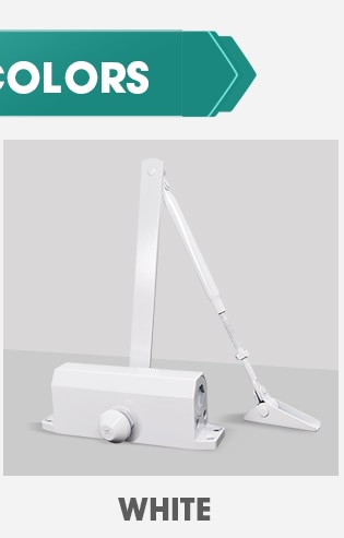 Fermeture de porte hydraulique en alliage d'aluminium, couleur noire, 40kg-65kg, fermeture automatique silencieuse, ignifuge, fermeture de porte hydraulique, vitesse réglable