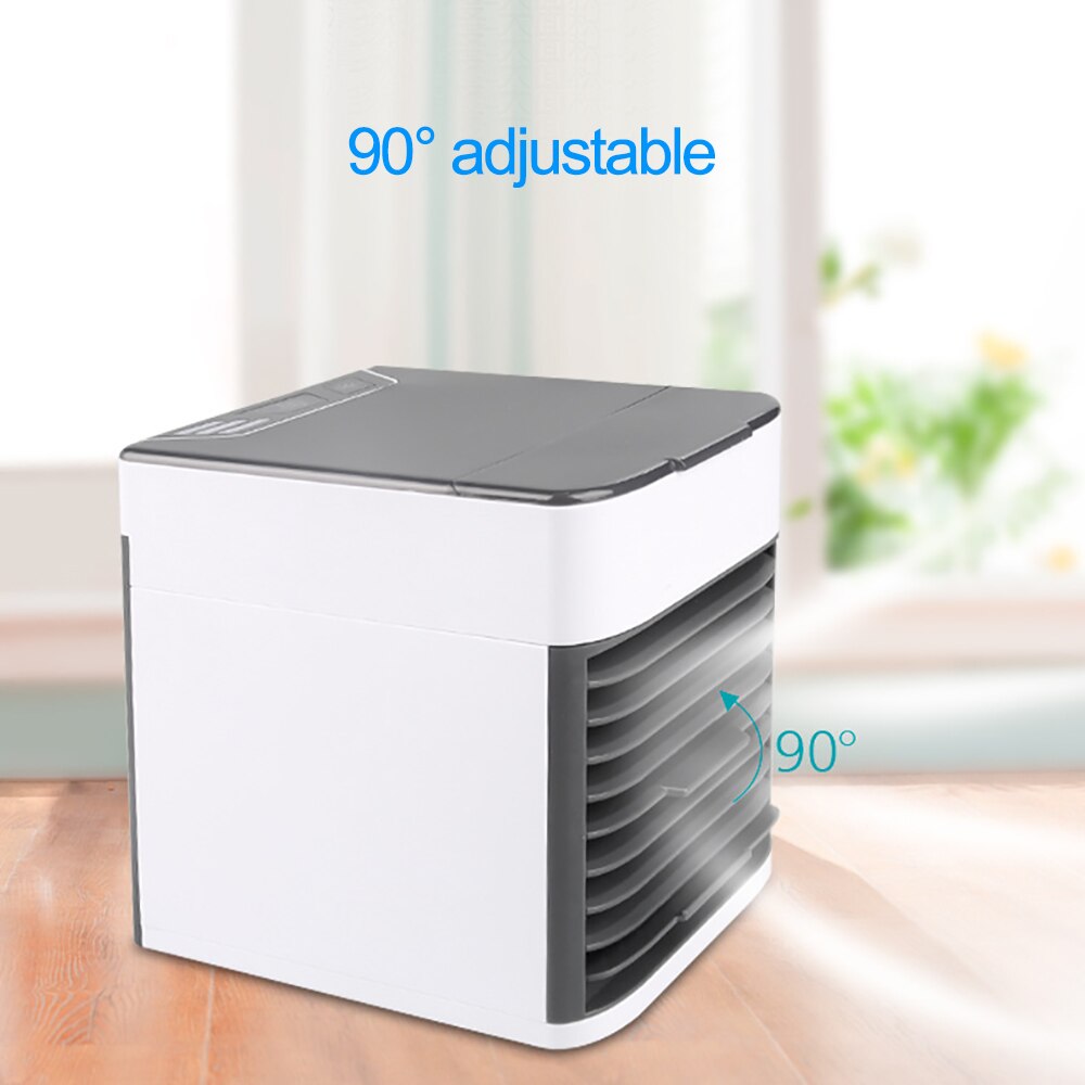 Mini Portable D'air CoolerAir Climatiseur multifonction Humidificateur Purificateur 7 Couleurs LED D'air De Bureau USB Refroidissement Ventilateur À La Maison