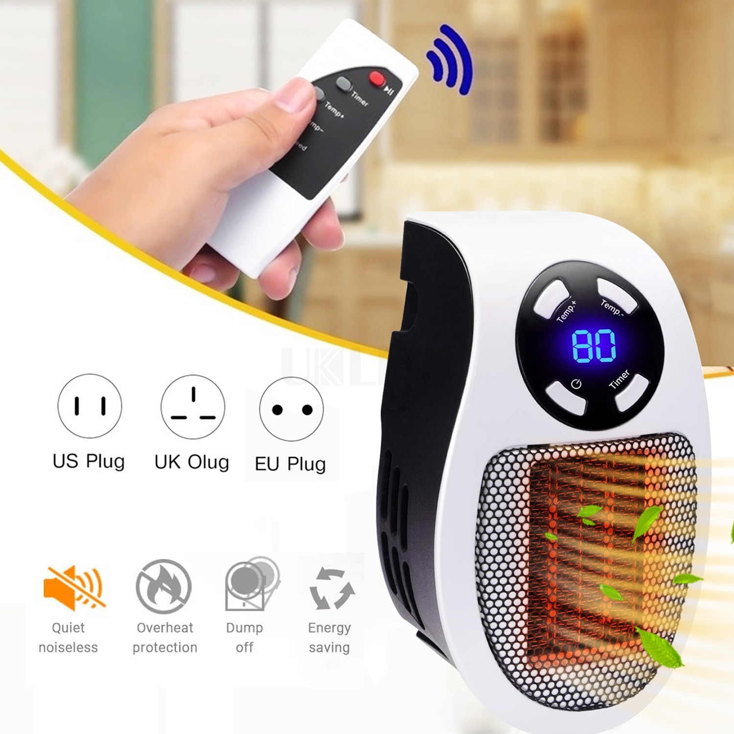 Chauffage électrique Portable 500W sûr silencieux en céramique ventilateur chauffage brancher dans l'air plus chaud mural Led chauffage 220V poêle radiateur chaud Chauffage électrique Portable 500W sûr silencieux en céramique ventilateur chauffage brancher dans l'air plus chaud mural Led chauffage 220V poêle radiateur chaud