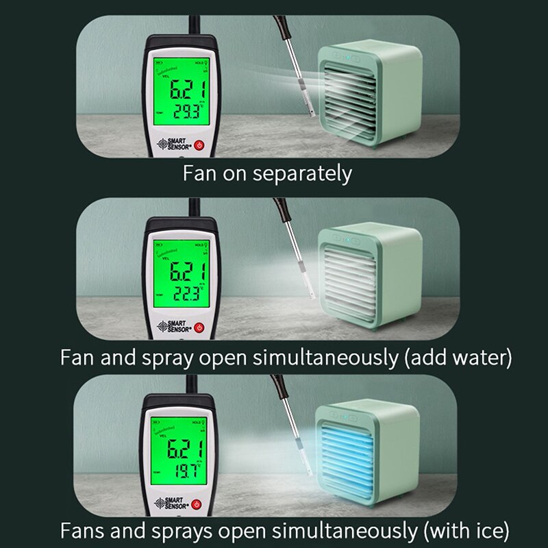 2021 nouveau Mini USB Portable refroidisseur d'air ventilateur climatiseur lumière bureau Air refroidissement ventilateur humidificateur purificateur pour bureau chambre 2021 nouveau Mini USB Portable refroidisseur d'air ventilateur climatiseur lumière bureau Air refroidissement ventilateur humidificateur purificateur pour bureau chambre