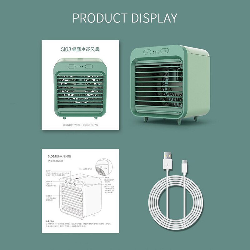 2021 nouveau Mini USB Portable refroidisseur d'air ventilateur climatiseur lumière bureau Air refroidissement ventilateur humidificateur purificateur pour bureau chambre 2021 nouveau Mini USB Portable refroidisseur d'air ventilateur climatiseur lumière bureau Air refroidissement ventilateur humidificateur purificateur pour bureau chambre