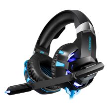 ONIKUMA K2A Casque de jeu Casque antibruit son stéréo USB filaire Casque LED avec Microphone pour PC Xbox One/ordinateur portable