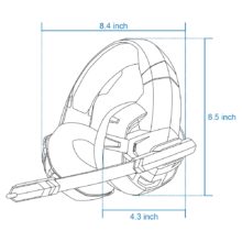 ONIKUMA K2A Casque de jeu Casque antibruit son stéréo USB filaire Casque LED avec Microphone pour PC Xbox One/ordinateur portable