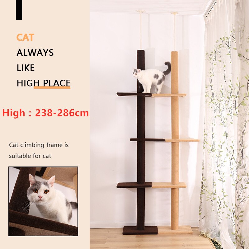 Tour condo arbre à chat de plusieurs niveaux, grattoir, maison pour animaux domestiques avec hamacs, meuble à escalader, jeux Tour condo arbre à chat de plusieurs niveaux, grattoir, maison pour animaux domestiques avec hamacs, meuble à escalader, jeux