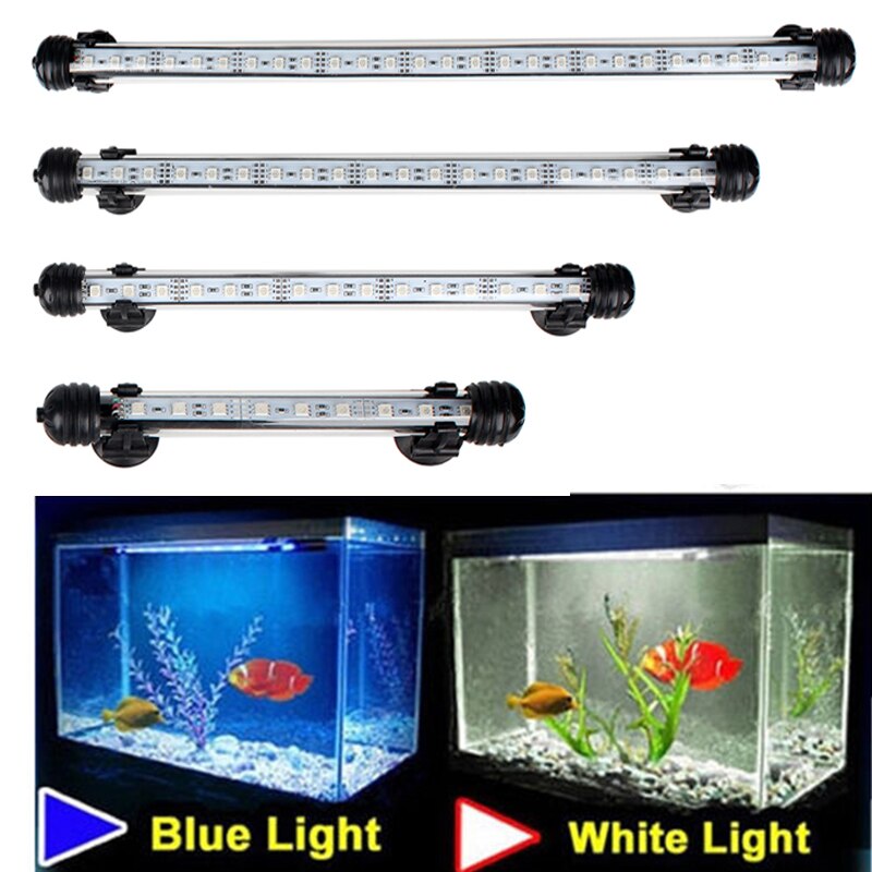 Lumières LED d'aquarium étanche Aquarium barre lumineuse bleu/blanc 19/29/39/49CM Submersible sous-marine pince lampe aquatique décor ue Lumières LED d'aquarium étanche Aquarium barre lumineuse bleu/blanc 19/29/39/49CM Submersible sous-marine pince lampe aquatique décor ue