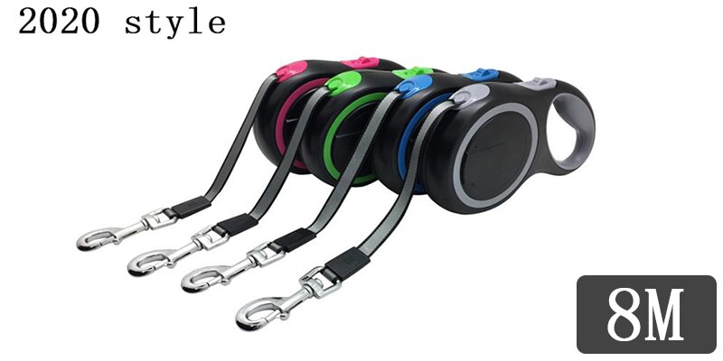 Laisse rétractable pour chien, extensible et automatique, robuste, 26 pieds, en Nylon, pour chat, grand, chiot, petit, moyen, accessoire pour animaux de compagnie Laisse rétractable pour chien, extensible et automatique, robuste, 26 pieds, en Nylon, pour chat, grand, chiot, petit, moyen, accessoire pour animaux de compagnie