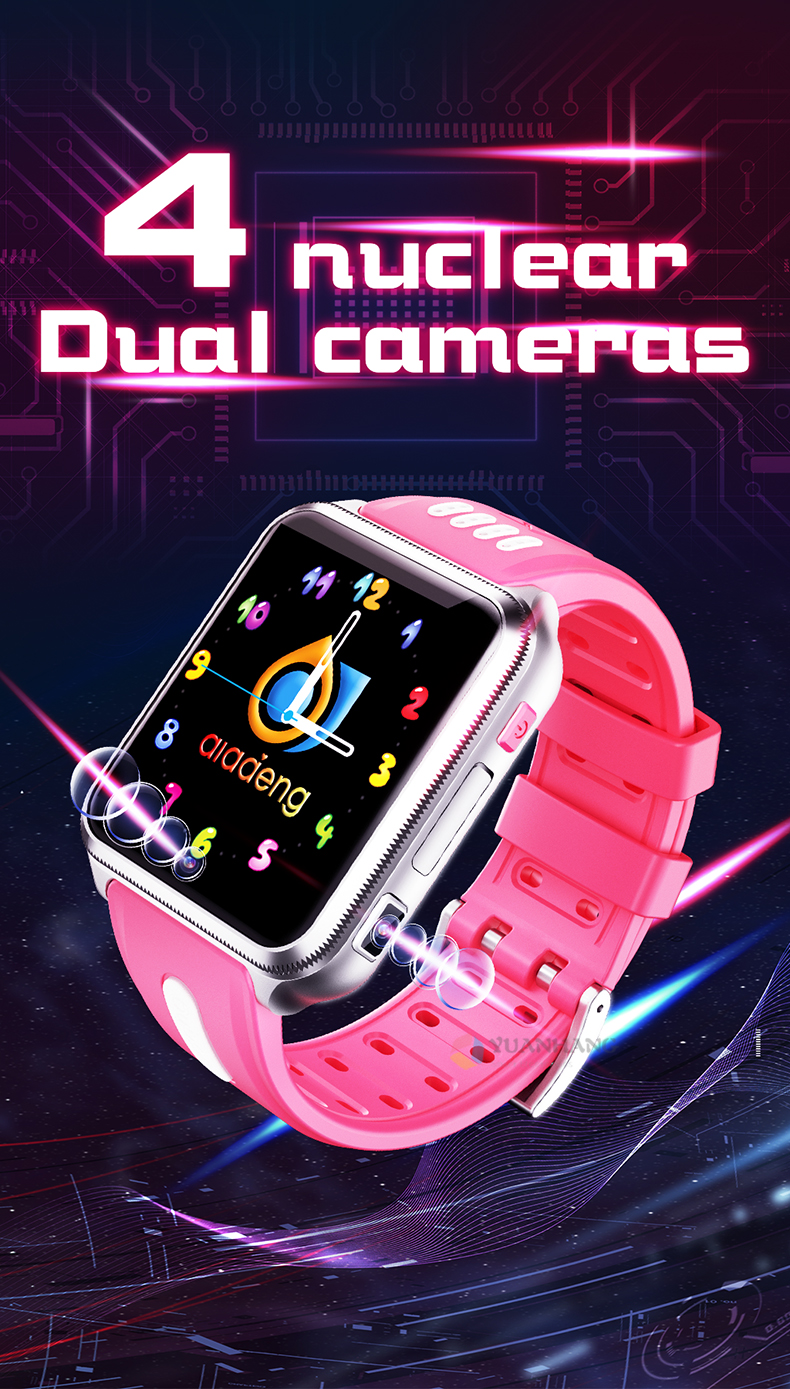 Montre connectée Android 9.0 pour enfants, avec caméra à distance, GPS, WI-FI, Google Play, Bluetooth, appel vidéo Montre connectée Android 9.0 pour enfants, avec caméra à distance, GPS, WI-FI, Google Play, Bluetooth, appel vidéo