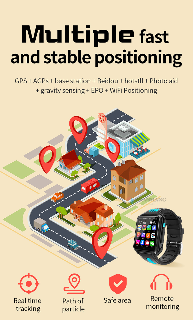 Montre connectée Android 9.0 pour enfants, avec caméra à distance, GPS, WI-FI, Google Play, Bluetooth, appel vidéo Montre connectée Android 9.0 pour enfants, avec caméra à distance, GPS, WI-FI, Google Play, Bluetooth, appel vidéo