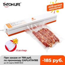 Scelleur sous vide Machine d’emballage 220V/110V ménage alimentaire scellant sous vide Film scellant sous vide emballeur y compris 15 pièces sacs