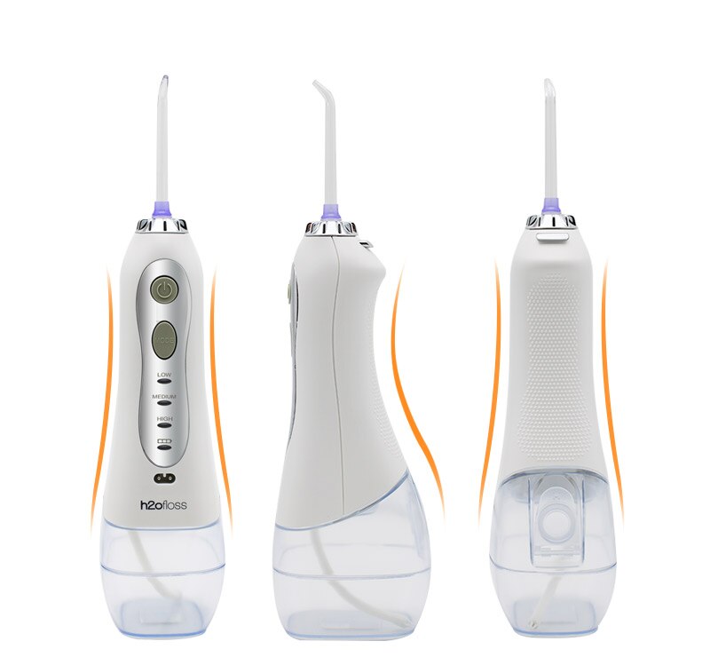 H2ofloss portable oral irrigateur usb rechargeable eau flosser dentaire Jet d'eau 300ML réservoir d'eau étanche dents nettoyeur