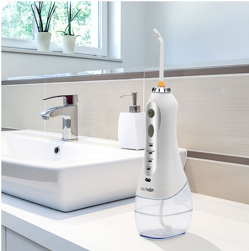 H2ofloss portable oral irrigateur usb rechargeable eau flosser dentaire Jet d'eau 300ML réservoir d'eau étanche dents nettoyeur