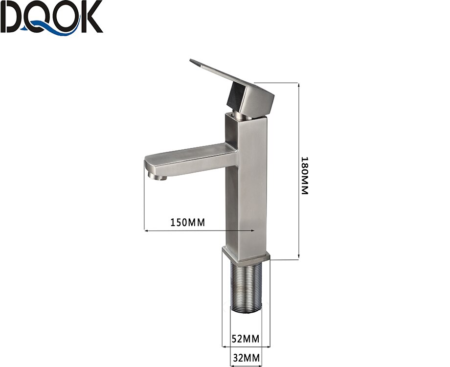 DQOK mélangeur froid/chaud, robinets de lavabo de salle de bains en nickel brossé, robinet d'évier, robinet d'eau noire, accessoires de salle de bains (tuyau non inclus DQOK mélangeur froid/chaud, robinets de lavabo de salle de bains en nickel brossé, robinet d'évier, robinet d'eau noire, accessoires de salle de bains (tuyau non inclus