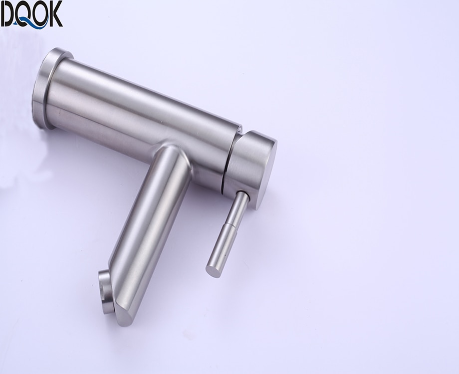DQOK mélangeur froid/chaud, robinets de lavabo de salle de bains en nickel brossé, robinet d'évier, robinet d'eau noire, accessoires de salle de bains (tuyau non inclus DQOK mélangeur froid/chaud, robinets de lavabo de salle de bains en nickel brossé, robinet d'évier, robinet d'eau noire, accessoires de salle de bains (tuyau non inclus