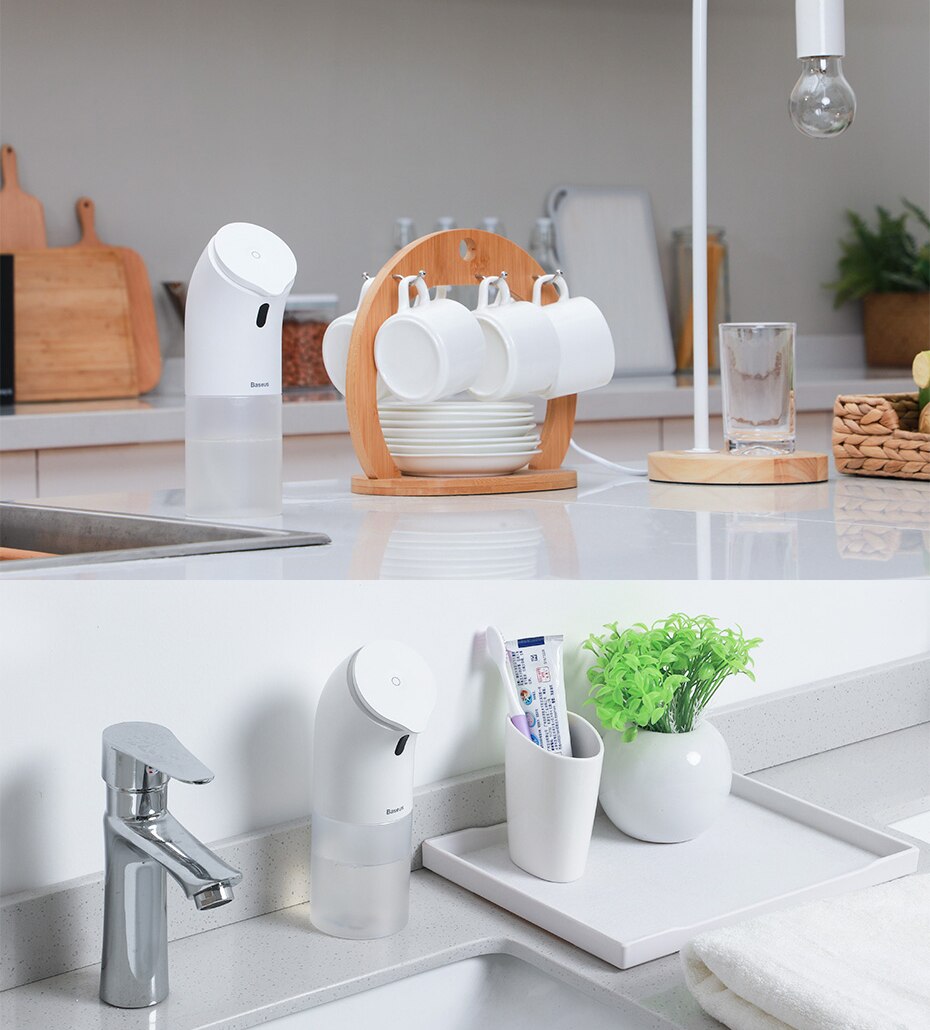 Baseus distributeur automatique de savon capteur infrarouge sans contact mousse liquide distributeur de savon pompe lavage des mains désinfectant distributeur bouteilles Baseus distributeur automatique de savon capteur infrarouge sans contact mousse liquide distributeur de savon pompe lavage des mains désinfectant distributeur bouteilles