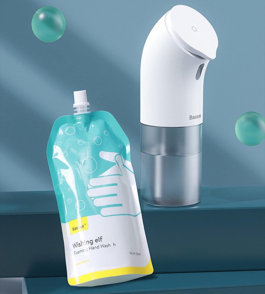 Baseus distributeur automatique de savon capteur infrarouge sans contact mousse liquide distributeur de savon pompe lavage des mains désinfectant distributeur bouteilles Baseus distributeur automatique de savon capteur infrarouge sans contact mousse liquide distributeur de savon pompe lavage des mains désinfectant distributeur bouteilles