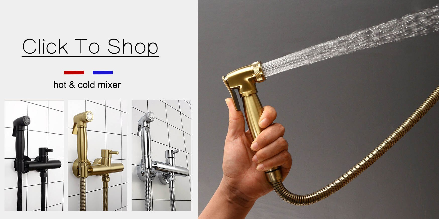 MELLRAIN - Douchette pour bidet et salle de bain en acier inoxydable