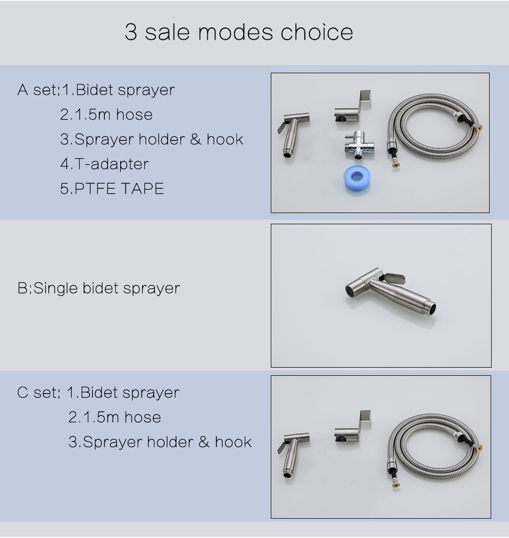 MELLRAIN - Douchette pour bidet et salle de bain en acier inoxydable