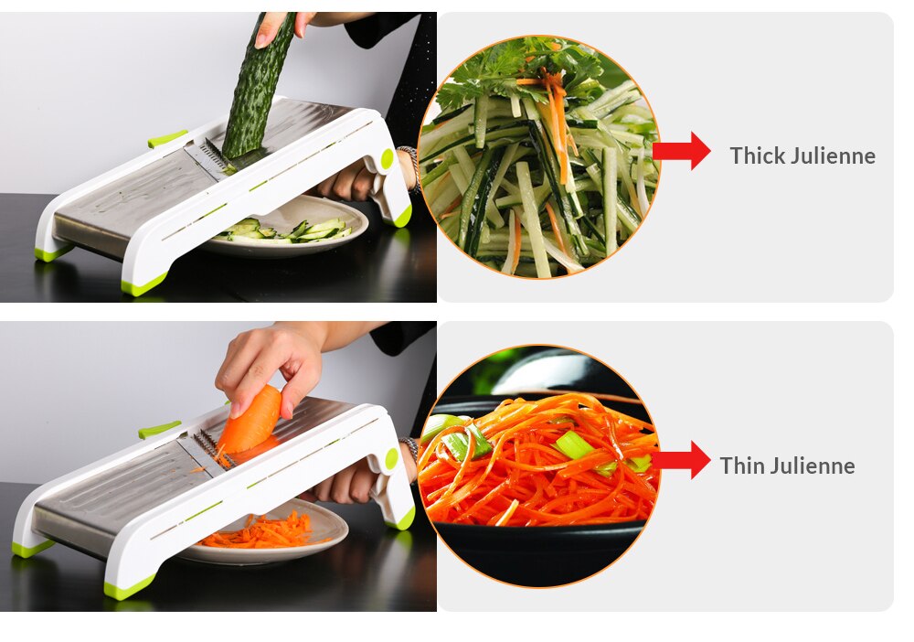 DEKO multifonctionnel cuisine Cutter manuel acier inoxydable broyeur de légumes Fruits hachoir râpe Mandoline trancheuse