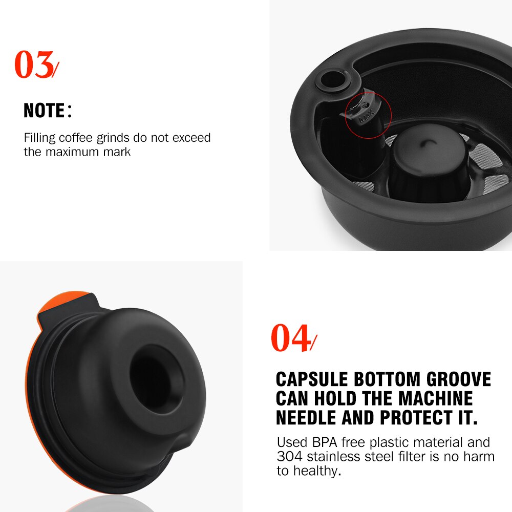 ICafilas – Capsules de café rechargeables, compatibles avec la Machine bosh-s, Tassimoo, dosette réutilisable, crème écologique