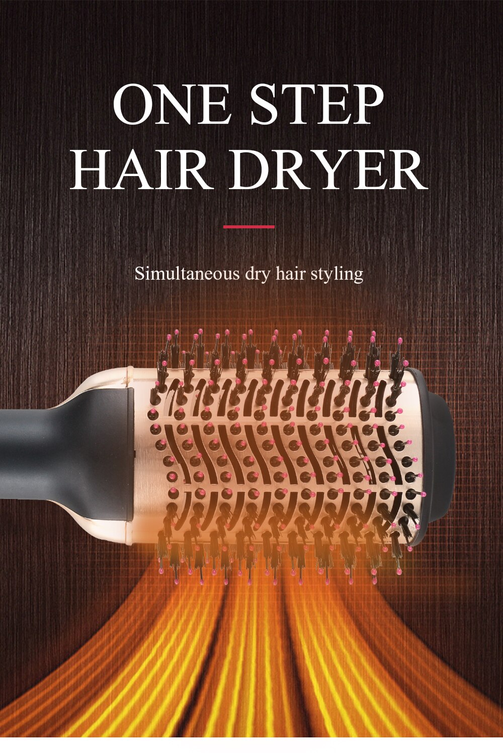 LISAPRO livraison directe noir doré brosse sèche-cheveux multifonctions outils de coiffure cheveux Strightner et bigoudi sèche-cheveux LISAPRO livraison directe noir doré brosse sèche-cheveux multifonctions outils de coiffure cheveux Strightner et bigoudi sèche-cheveux