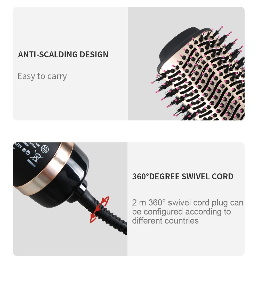 LISAPRO livraison directe noir doré brosse sèche-cheveux multifonctions outils de coiffure cheveux Strightner et bigoudi sèche-cheveux LISAPRO livraison directe noir doré brosse sèche-cheveux multifonctions outils de coiffure cheveux Strightner et bigoudi sèche-cheveux