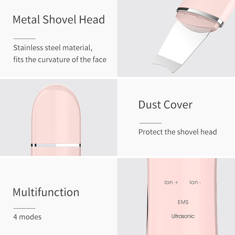 ANLAN Épurateur de peau faciale ultrasonique Profonde Visage Nettoyage Machine détacher Pelle Facial Pores Nettoyeur Soulever