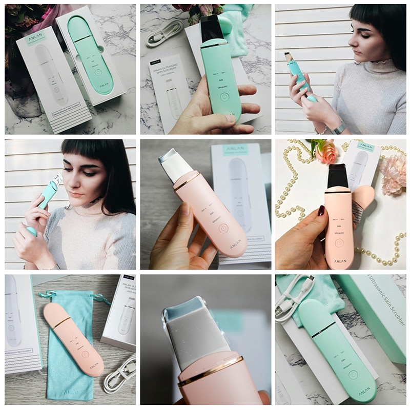 ANLAN Épurateur de peau faciale ultrasonique Profonde Visage Nettoyage Machine détacher Pelle Facial Pores Nettoyeur Soulever ANLAN Épurateur de peau faciale ultrasonique Profonde Visage Nettoyage Machine détacher Pelle Facial Pores Nettoyeur Soulever