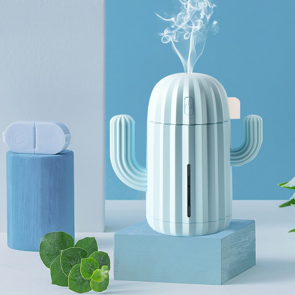 Humidificateur d'air ultrasonique USB, Cactus chronométrage, diffuseur d'huile essentielle d'aromathérapie, brumisateur d'arôme Mini avec lumière Humidificateur d'air ultrasonique USB, Cactus chronométrage, diffuseur d'huile essentielle d'aromathérapie, brumisateur d'arôme Mini avec lumière