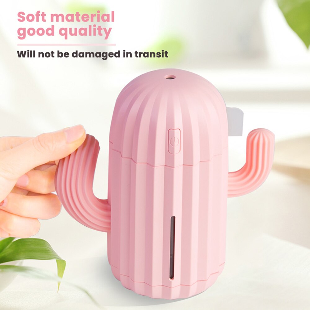Humidificateur d'air ultrasonique USB, Cactus chronométrage, diffuseur d'huile essentielle d'aromathérapie, brumisateur d'arôme Mini avec lumière Humidificateur d'air ultrasonique USB, Cactus chronométrage, diffuseur d'huile essentielle d'aromathérapie, brumisateur d'arôme Mini avec lumière