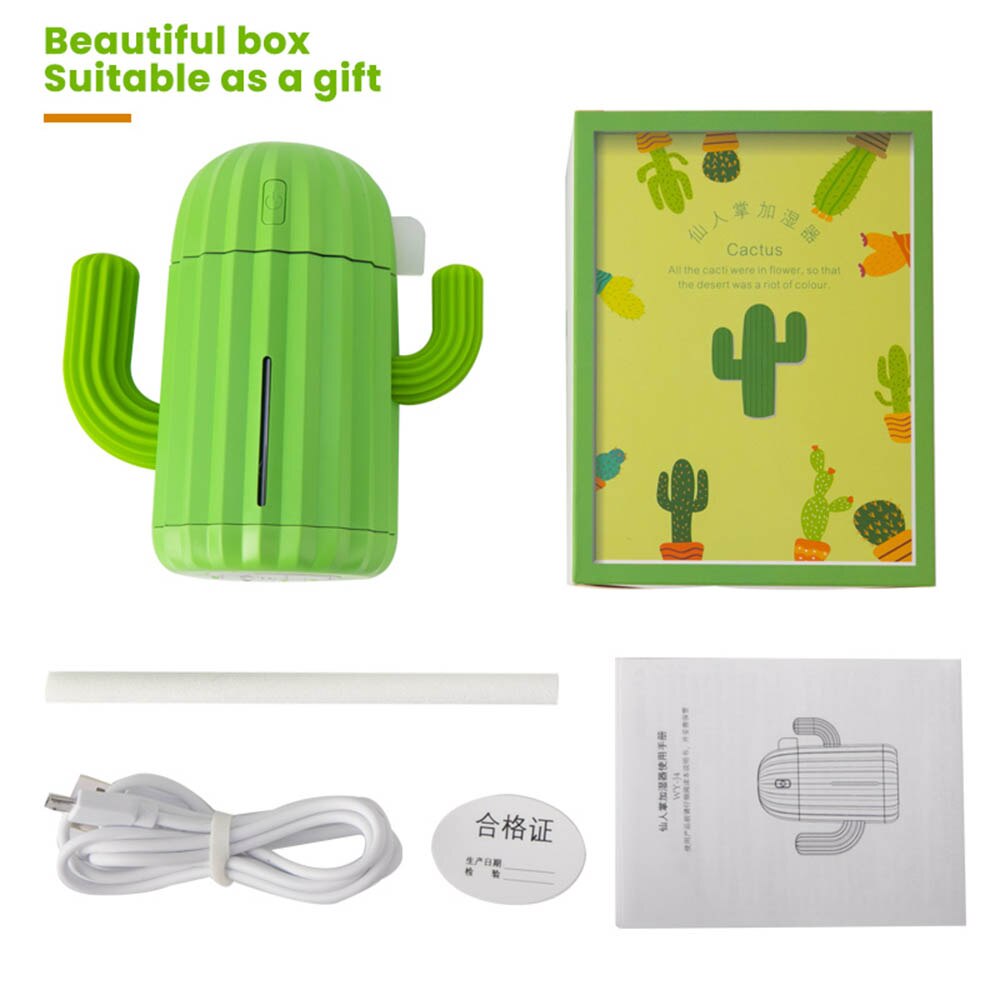 Humidificateur d'air ultrasonique USB, Cactus chronométrage, diffuseur d'huile essentielle d'aromathérapie, brumisateur d'arôme Mini avec lumière Humidificateur d'air ultrasonique USB, Cactus chronométrage, diffuseur d'huile essentielle d'aromathérapie, brumisateur d'arôme Mini avec lumière